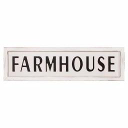 Pinnacle Rustic White Farmhouse Tin Enamel Decorative Wall Sign, 38 in. x 11.25 in. thumbnail 2