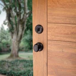 Baldwin Prestige Bighorn Single Cylinder Venetian Bronze Handleset with Carnaby Knob and SmartKey Security thumbnail 10