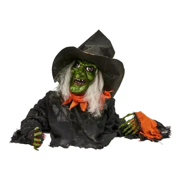 Unbranded 51 in. Animated Ground Breaking Witch Halloween Standing Decor