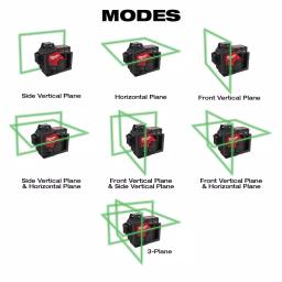 Milwaukee M12 Green 360° 3-Plane Laser Level Kit with 4.0 Ah Battery, Charger, and Case thumbnail 10