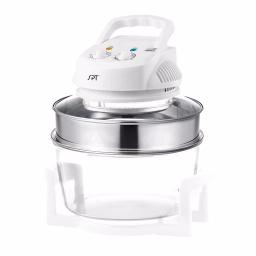 SPT 1300W White Countertop Convection Oven with Built-in Timer and Extender Ring thumbnail 1