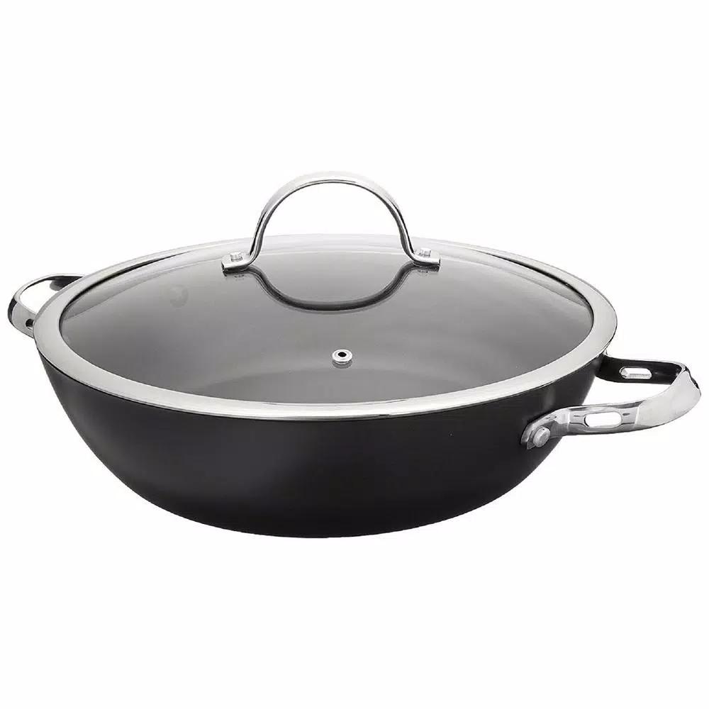 Cooks Standard 5 Qt. Hard-Anodized Aluminum Nonstick Saute Pan with Glass Lid, 12 in.