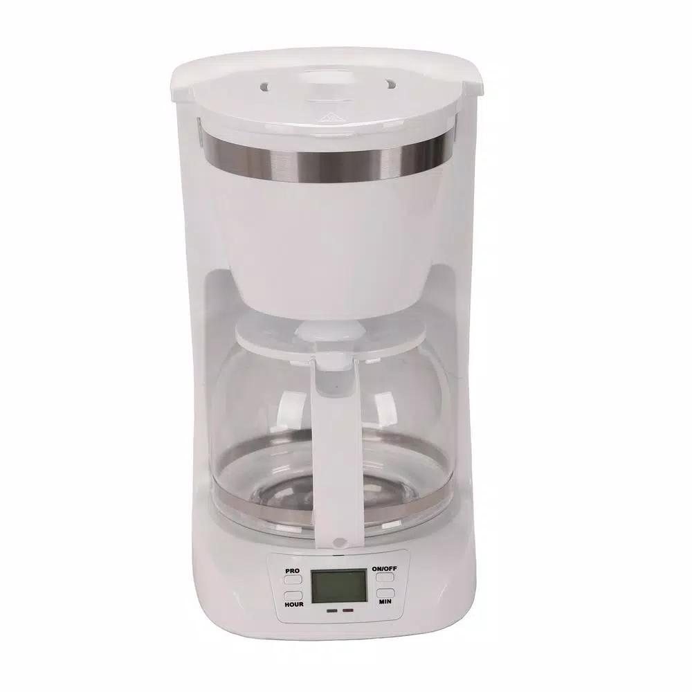 Brentwood Appliances Brentwood 10-Cup White Digital Drip Coffee Maker with Programmable Timer