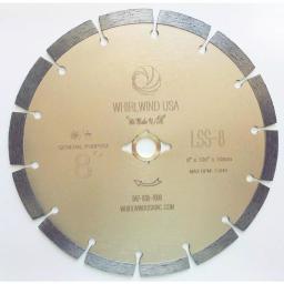 Whirlwind USA 8 in. Segmented Diamond Saw Blade for Concrete, Stone, Brick, and Masonry thumbnail 1