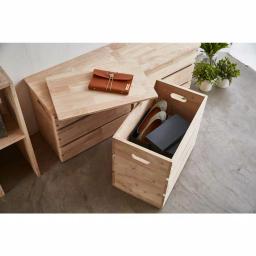 ORE International Mid-Century Modern Natural Wood Storage Box & Multipurpose Bench thumbnail 7