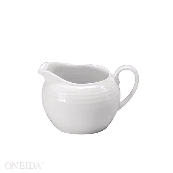Oneida Glacier 7 oz. White Porcelain Creamers, Set of 12