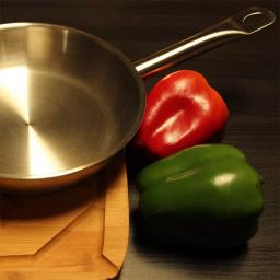 1829 Carl Schmidt Sohn PRO-X 8 in. Satin Stainless Steel Skillet with Aluminum Encapsulated Base thumbnail 3