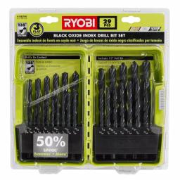 RYOBI 29-Piece Black Oxide Index Drill Bit Set with Bonus 25 ft. Tape Measure thumbnail 4