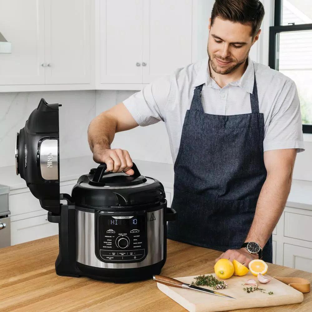 Ninja Foodi Deluxe 8 Qt. Stainless Steel Pressure Cooker and Air Fryer
