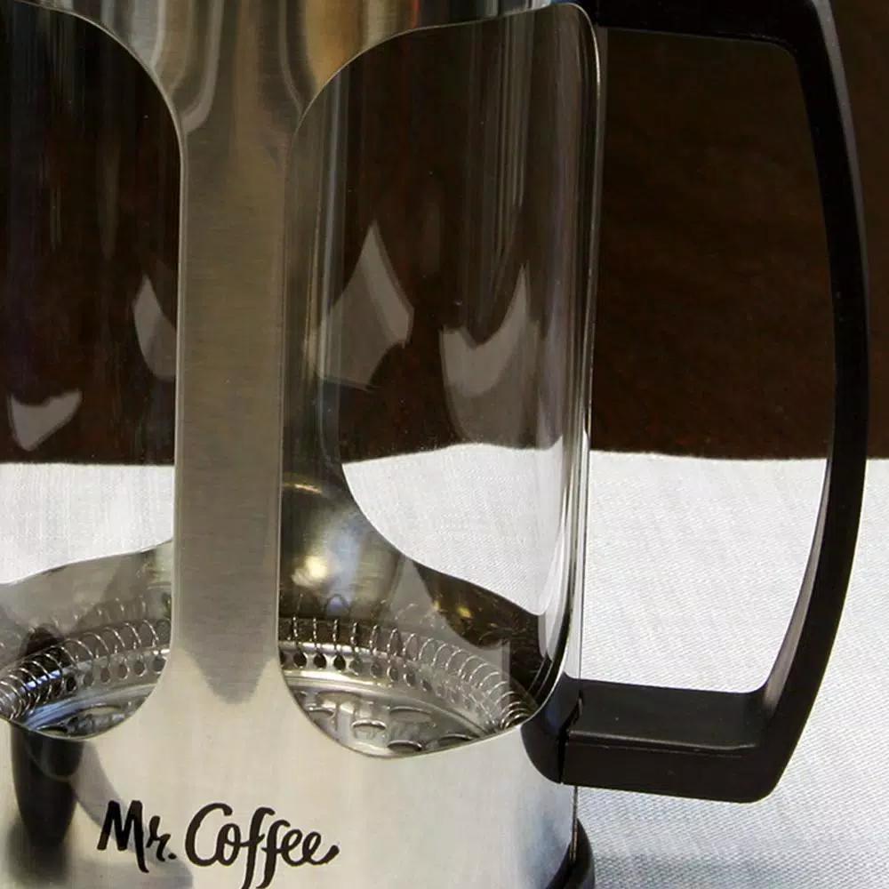 Mr. Coffee Daily Brew 4-Cup Stainless Steel Coffee Press, 38 oz.