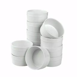 Over and Back 12-Piece Round Porcelain Ramekin Set, White thumbnail 2