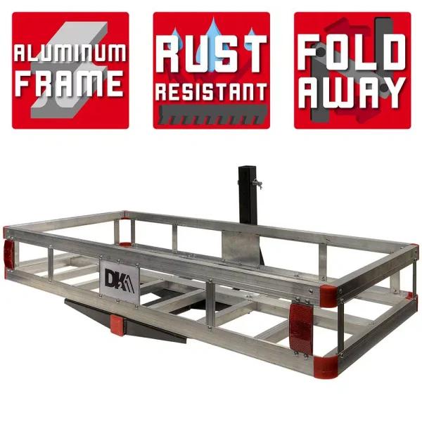 Detail K2 500 lb. Capacity Aluminum Hitch Cargo Carrier for 2 in. Receiver, Folding Design