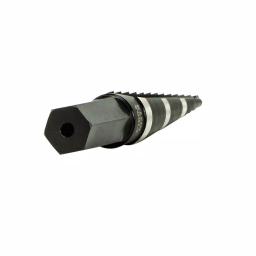 Klein Tools 1/8 in. to 1/2 in. High Speed Steel Double-Fluted Step Drill Bit with 3/8 in. Hex Shank thumbnail 5