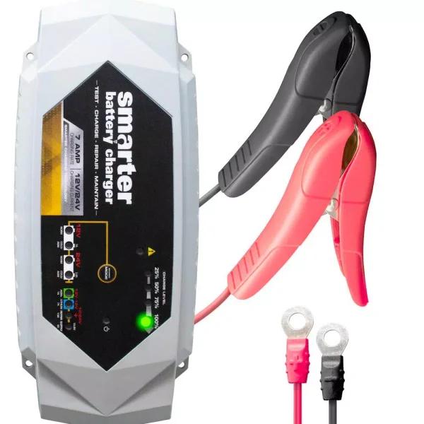 Smartech Products IC-7000 12V/24V 7A Smart Automotive Battery Charger, Maintainer & Repairer