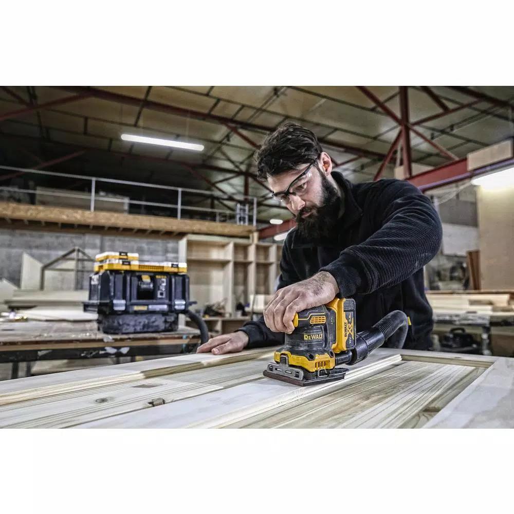 DEWALT 20V MAX XR Brushless 1/4 Sheet Variable Speed Cordless Sander Kit with 3.0Ah Battery and Charger