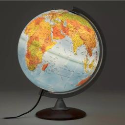 Waypoint Geographic Tactile 12 in. Raised Relief Desktop Globe with Illumination and Hardwood Base thumbnail 2