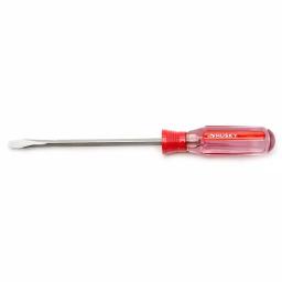 Husky 1/4 in. x 6 in. Slotted Screwdriver with Square Shaft and Acetate Handle thumbnail 1