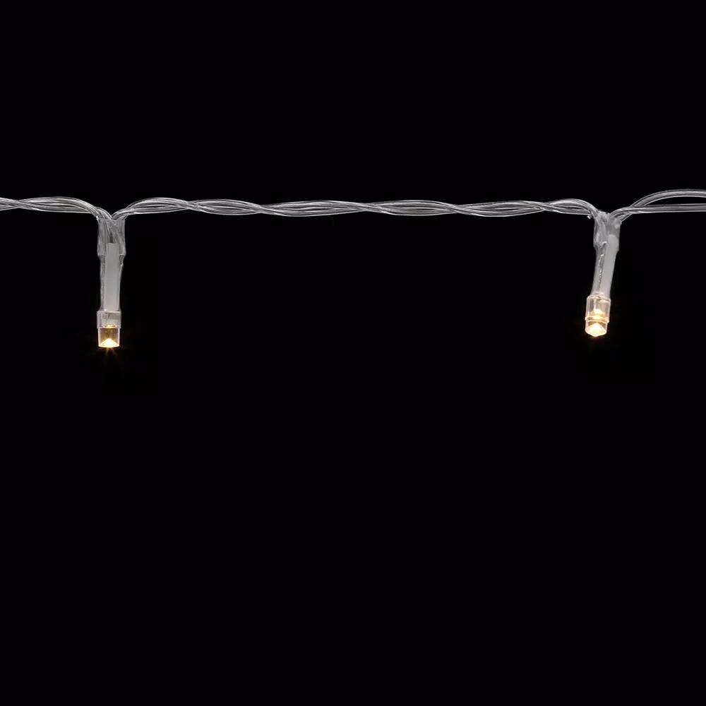 Novolink 34 ft. 100-Light LED Warm White Battery Operated Decorative String Lights with Timer