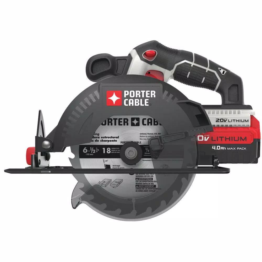 Porter-Cable 20V MAX Cordless 6-1/2 in. Circular Saw, Tool-Only