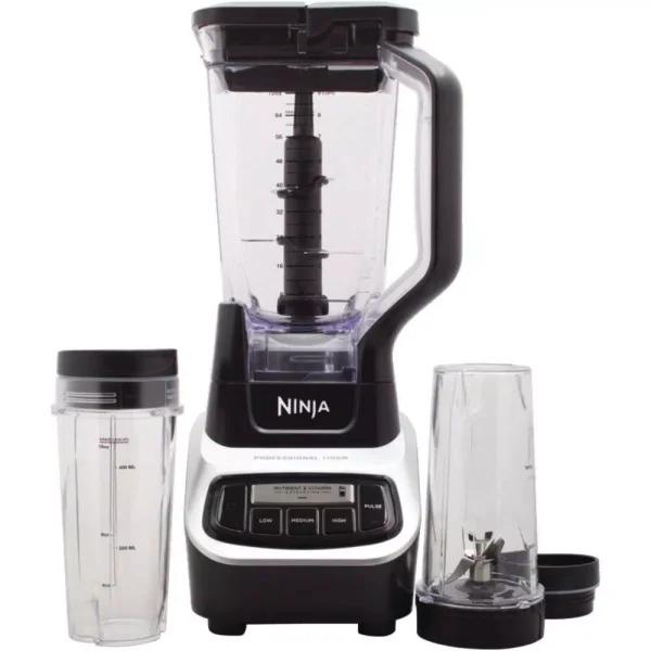 Ninja Professional Blender, 1100W, 5-Speed with 72 oz. Pitcher and 2 Nutri Ninja Cups, Black