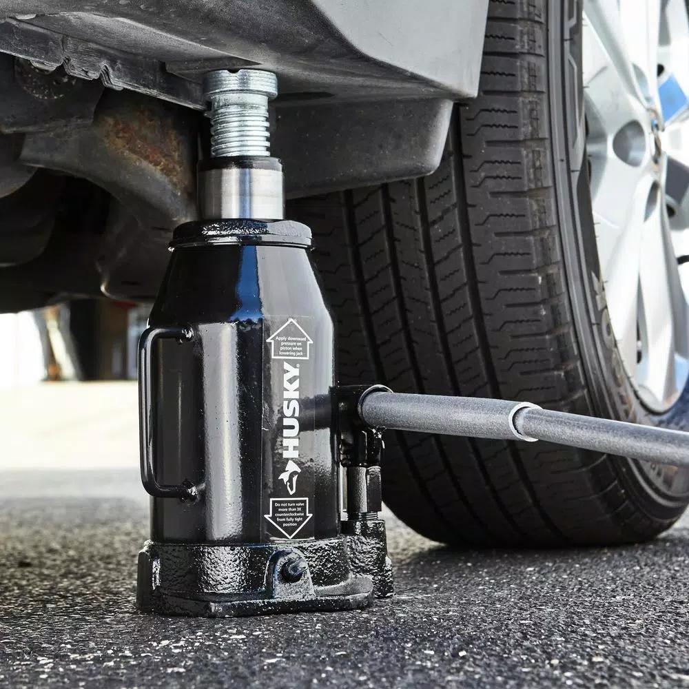 Husky 20-Ton Hydraulic Bottle Jack, 40,000 lb. Capacity, 9.5-17 in. Lift Range