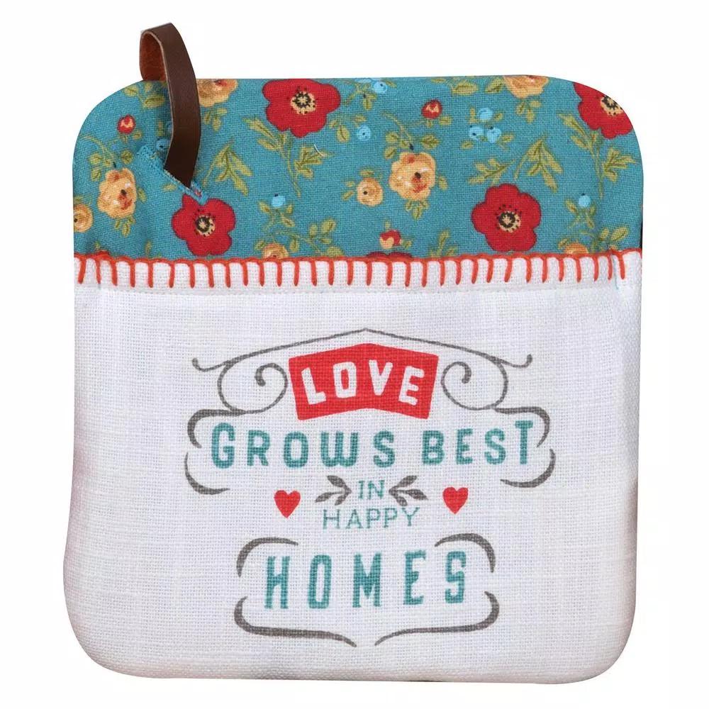 Kay Dee Lisa Audit Country Cotton Fresh Kitchen Textile Set of 4 - Floral Watercolor Design