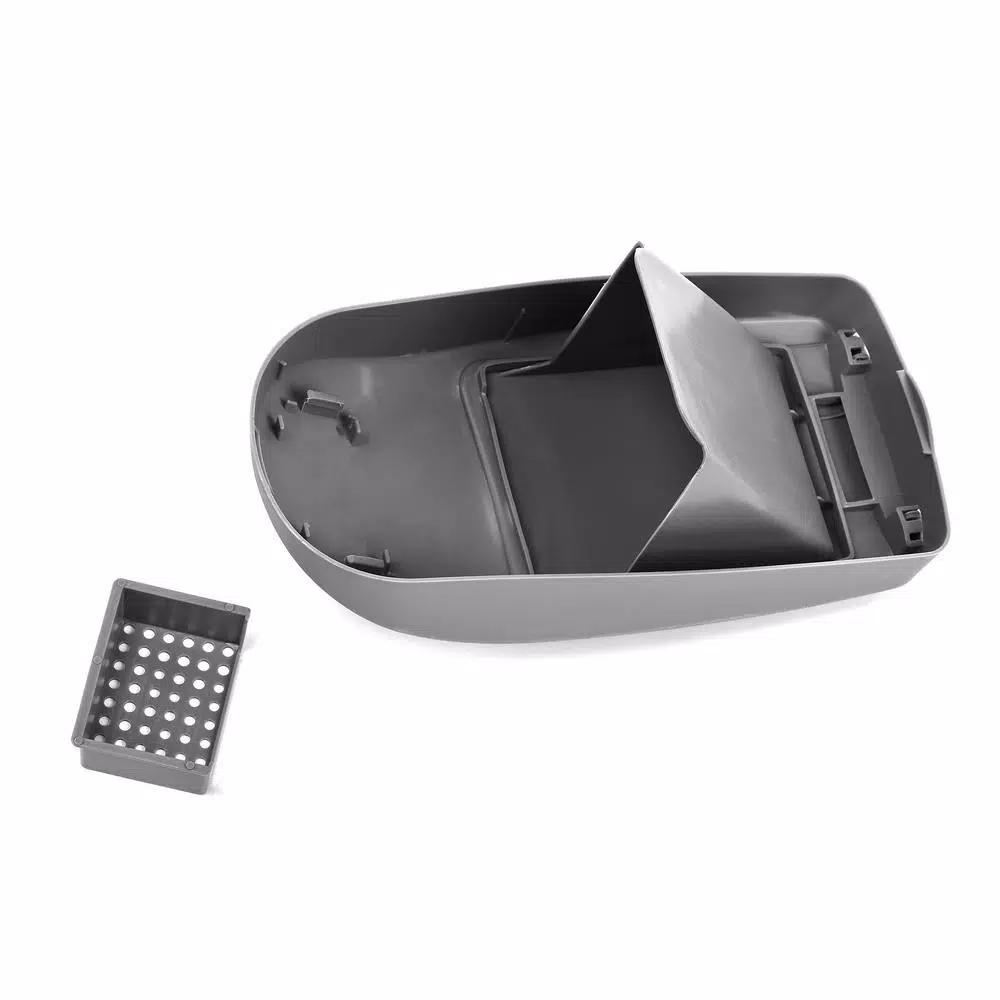 Alpine Industries 19 qt. Gray Step-On Waste Basket & Sanitary Napkin Receptacle