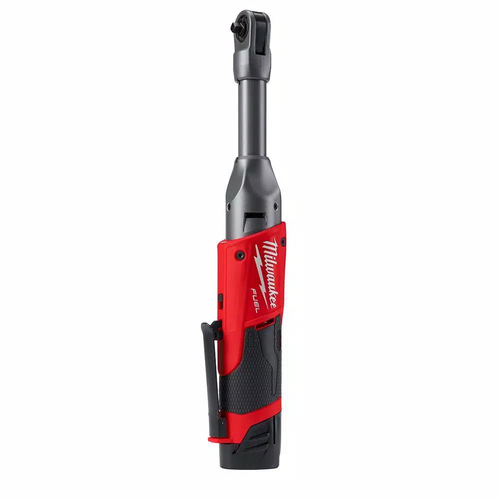 Milwaukee M12 FUEL 12V Cordless 1/4 in. Extended Reach Ratchet Kit with Metric Ratcheting Wrench Set