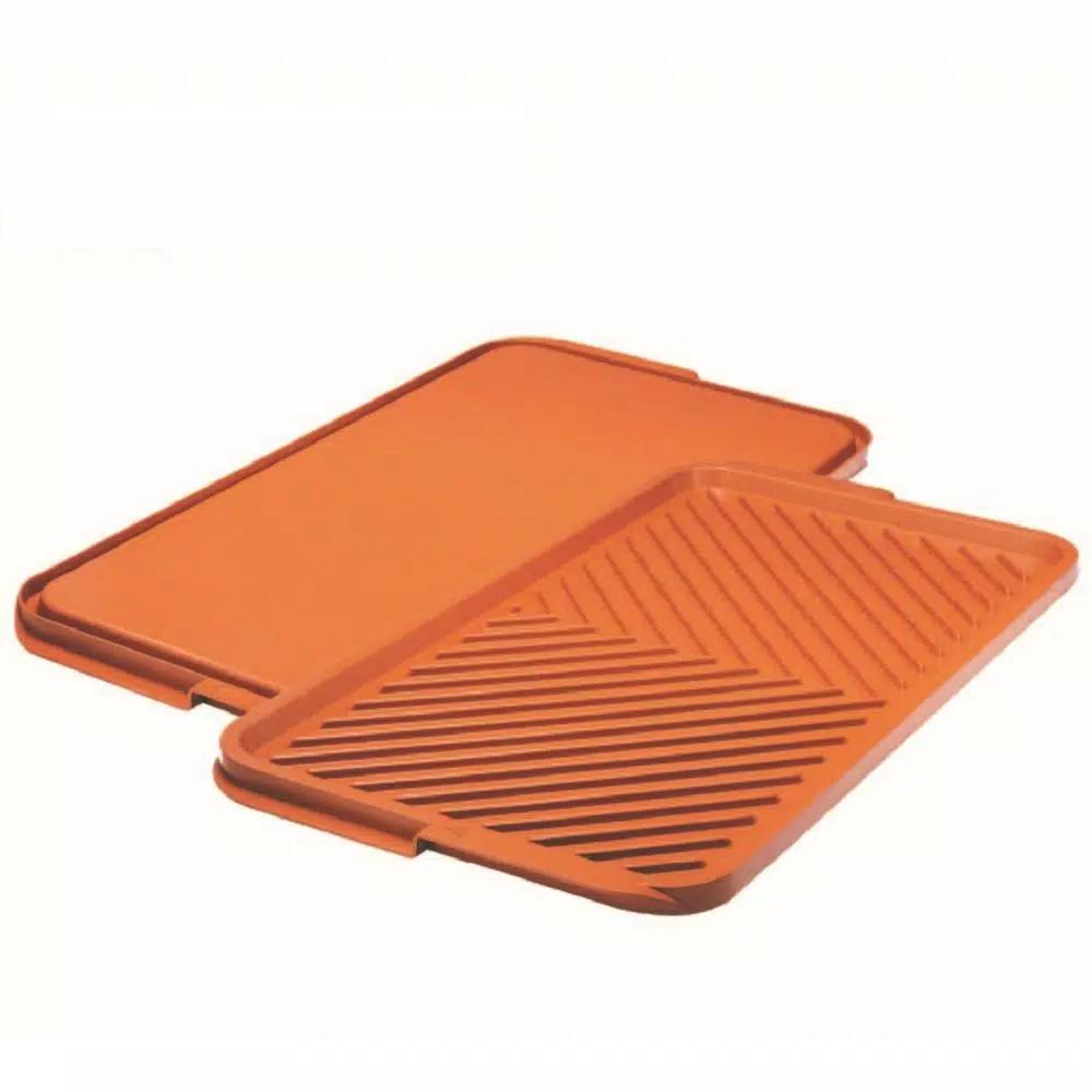 Gotham Steel 19.5 in. x 10.75 in. Ti-Ceramic Nonstick Reversible Double Grill and Griddle