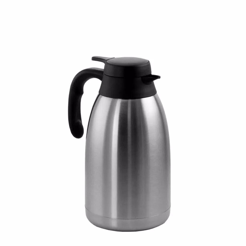 MegaChef Mega Chef 67.6 fl. oz. Stainless Steel Insulated Thermal Carafe with Black Lid
