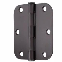 Everbilt 3-1/2 in. x 5/8 in. Radius Oil-Rubbed Bronze Smooth Action Steel Door Hinge thumbnail 3