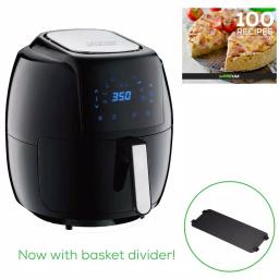 GoWISE USA 7.0 Qt. Black Electric Air Fryer with 8-in-1 Functionality and Recipe Book thumbnail 4