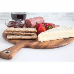 Ironwood Handcrafted Acacia Wood Round Cheese Board and Serving Paddle, 16-inch thumbnail 5