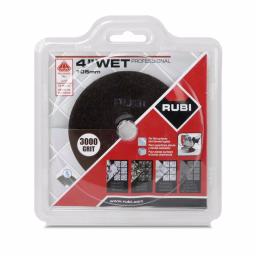 Rubi 4 in. 3000 Grit Resin Wet Polishing Pad for Engineered Stone, Marble, and Granite thumbnail 2