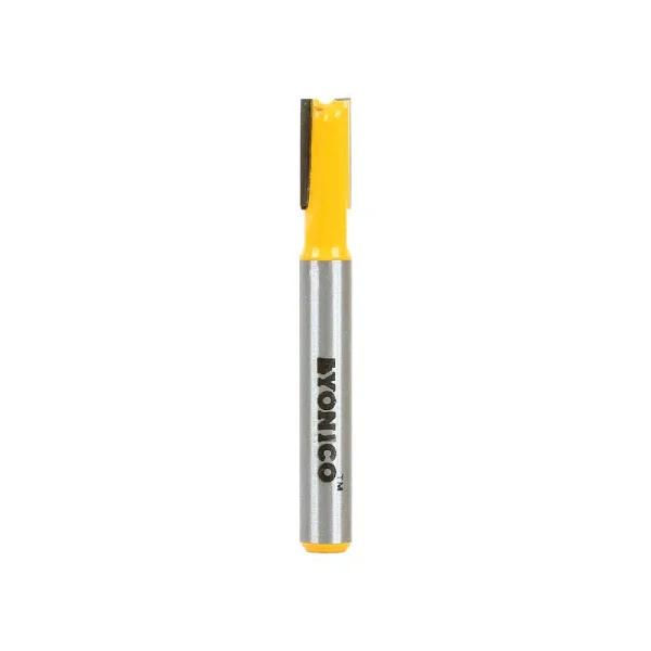 Yonico 1/4 in. Carbide Tipped Straight Router Bit, 1/4 in. Shank, 2-Flute