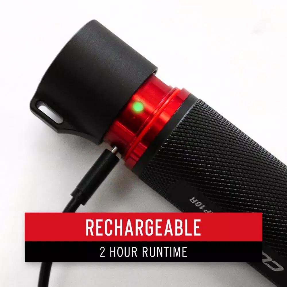 Coast HP8R 760 Lumens LED Rechargeable Focusing Flashlight with Slide Focus