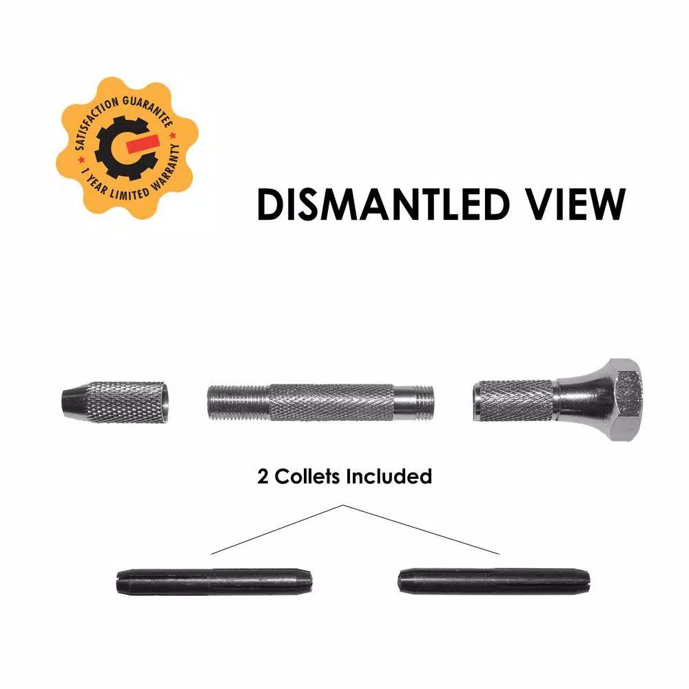 Gyros Swivel Head Pin Vise with 2 Double-Ended Collets