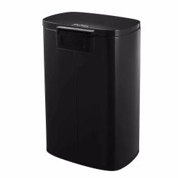 Boyel Living 13 Gallon Stainless Steel Rectangular Kitchen Step Trash Can with Black Lid thumbnail 2