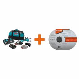 Makita 18V X2 LXT (36V) 9 in. Brushless Paddle Switch Angle Grinder Kit with 5.0 Ah Batteries & Grinding Wheels thumbnail 1