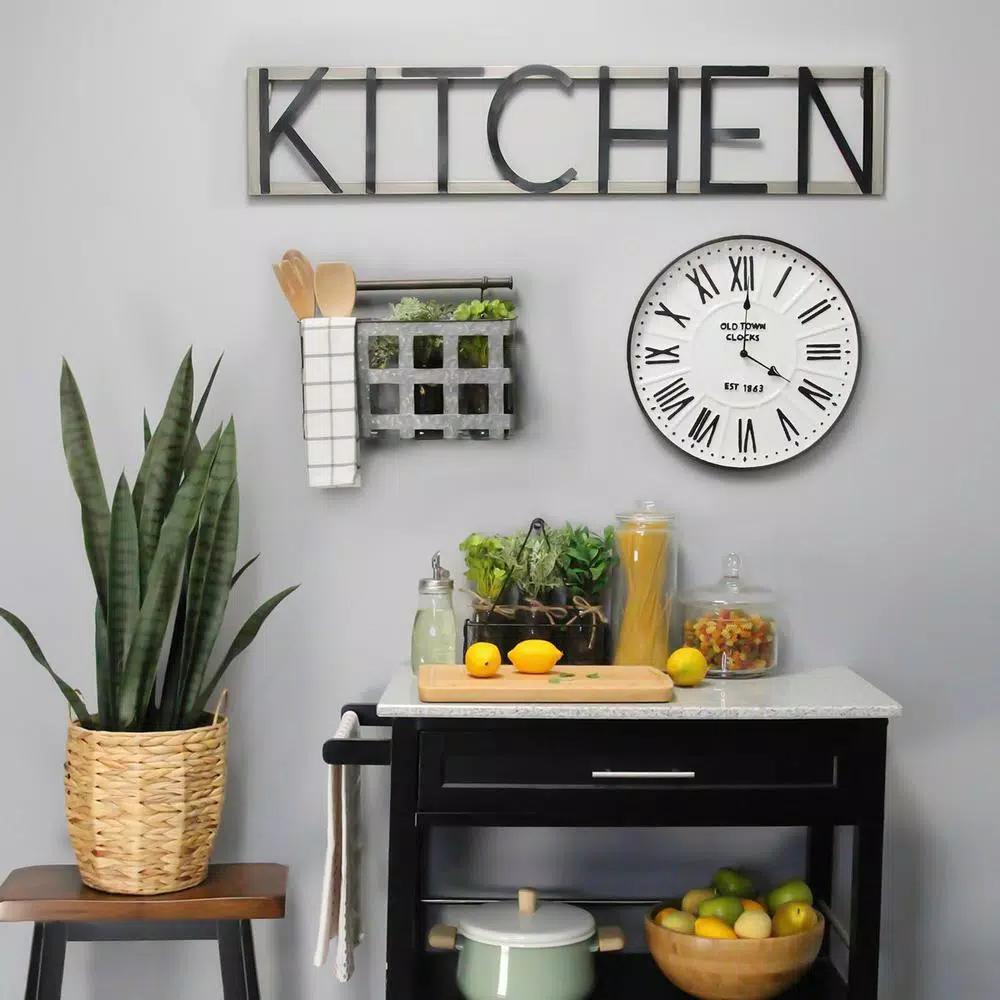 Stratton Home Decor Stratton Home Galvanized Metal Wall Basket - Rustic Farmhouse Decorative Storage