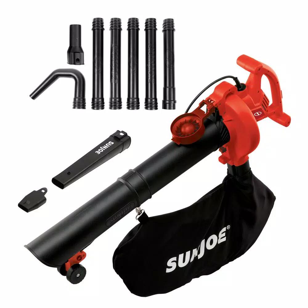 Sun Joe Blower Joe SBJ606E 4-in-1 Electric Handheld Blower, Vacuum, Mulcher, and Gutter Cleaner, 250 MPH, 14 Amp