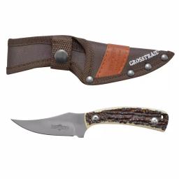 Western Crosstrail 7 in. Fixed Blade Knife, Titanium Bonded 420 Stainless Steel, Stag Handle with Sheath thumbnail 4