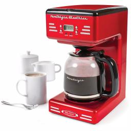 Nostalgia 12-Cup Red Programmable Drip Coffee Maker with Keep Warm Function and LED Display thumbnail 2