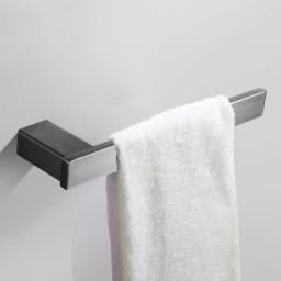 Boyel Living Stainless Steel 4-Piece Bathroom Accessories Set - Silver Wall Mounted Hardware Kit thumbnail 3