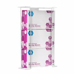 Alpine Industries Triple Box White Metal Wire Wall Mounted Glove Dispenser thumbnail 4