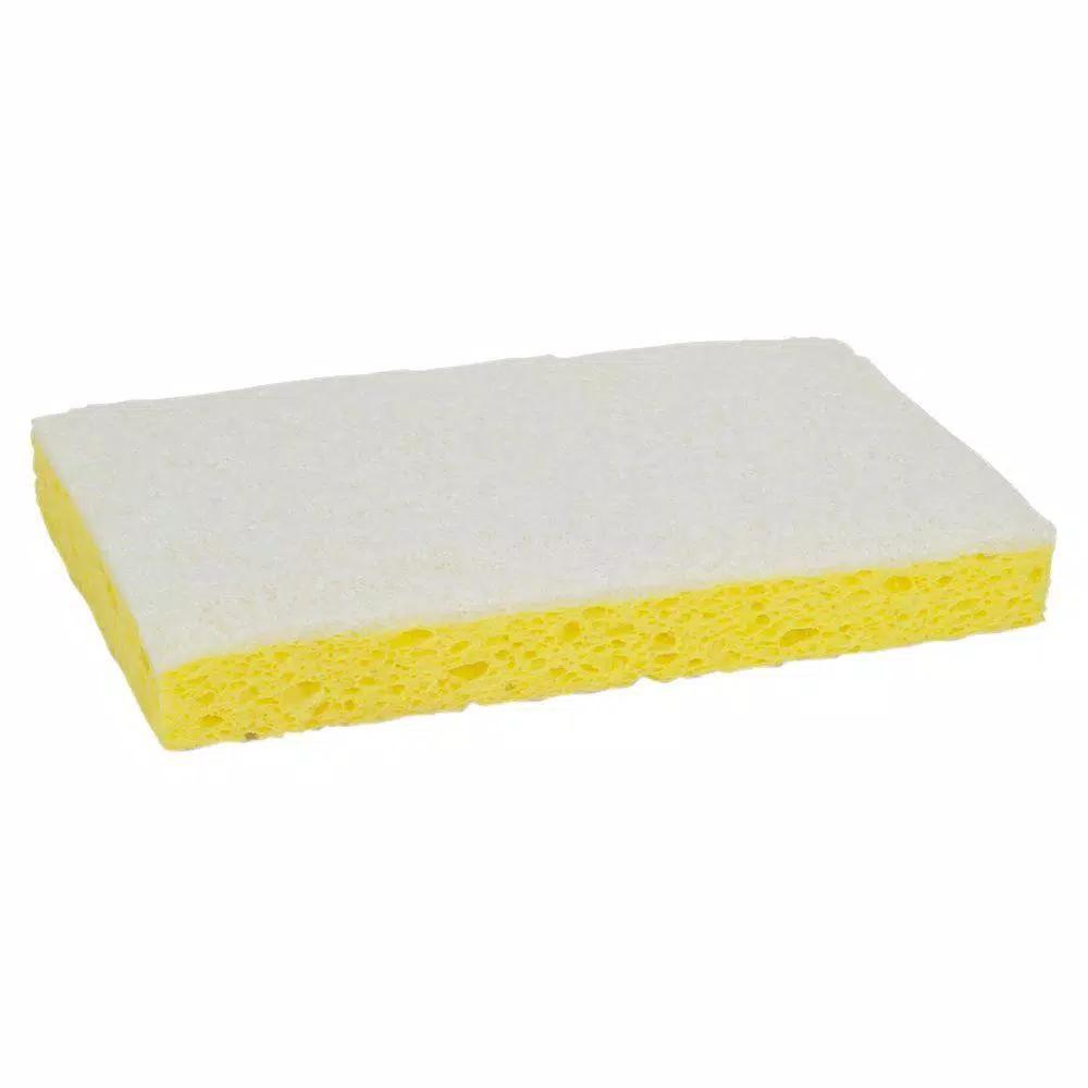 Scotch-Brite Light Duty Scrubbing Sponge, Yellow/White (20 Count)
