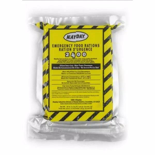 Mayday 2400 Calorie Emergency Food Ration Bars, Apple Cinnamon Flavor (24-Pack)