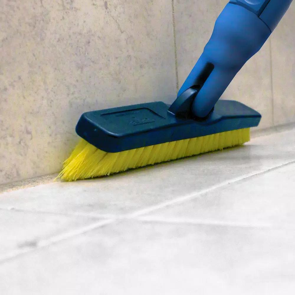 Unger 5.5 in. Swivel Grout and Corner Brush with Stiff Poly Bristles