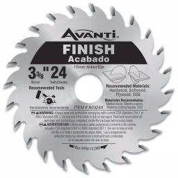 Avanti 3-3/8 in. x 24-Teeth Carbide Reinforced Finish Circular Saw Blade thumbnail 1