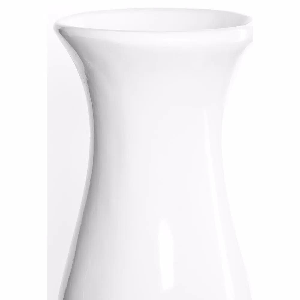Uniquewise 30 in. White Modern Fiberglass Goblet Shape Floor Vase